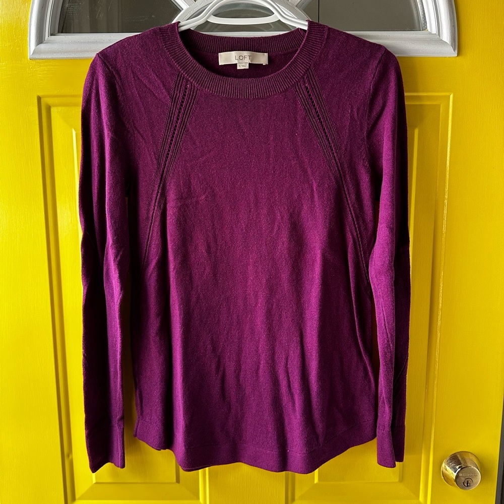 LOFT Rich Purple Sweatshirt